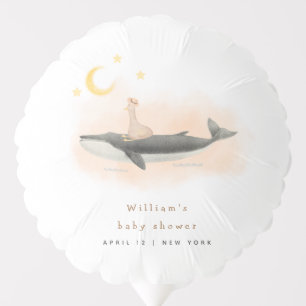Gender Neutral Vintage Whale & Duck Baby Shower Balloon