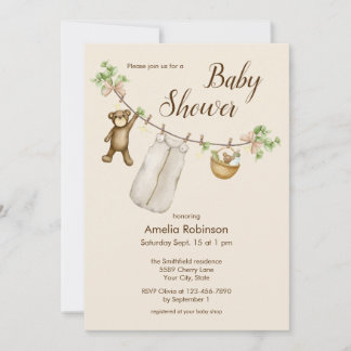 Gender Neutral Watercolor Boho Baby Shower  Invita Invitation