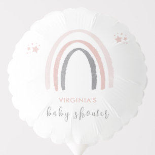 Gender Neutral Watercolor Boho Rainbow Baby Shower Balloon