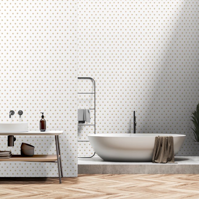 Gender Neutral Watercolor Stars, peel and stick Wallpaper (Bathroom)