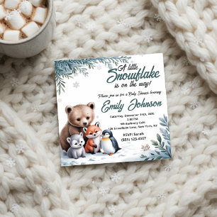 Gender Neutral Winter Baby Shower Invitation