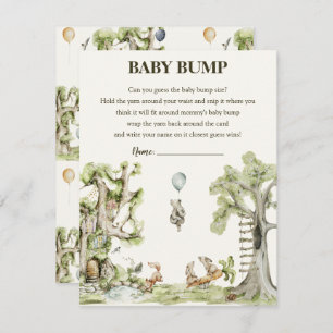 Gender Neutral Woodland Baby Shower Bump Game Enclosure Card