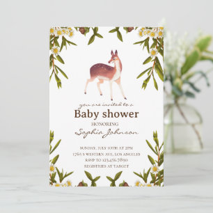 Gender Neutral Woodland Baby Shower Card Welcome