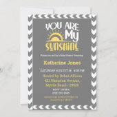 Gender Neutral  You Are My Sunshine Baby Shower  Invitation (Front)