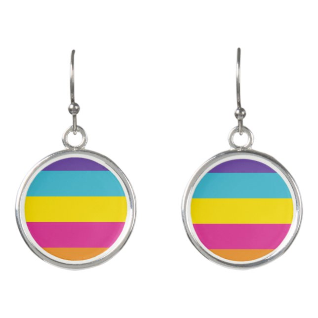 Gender Nonbinary Pride Flag Earrings (Front)