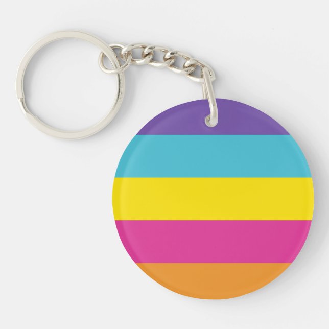 Gender Nonbinary Pride Flag Keychain (Front)