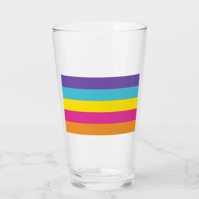 Gender Nonbinary Pride Glass (Front)