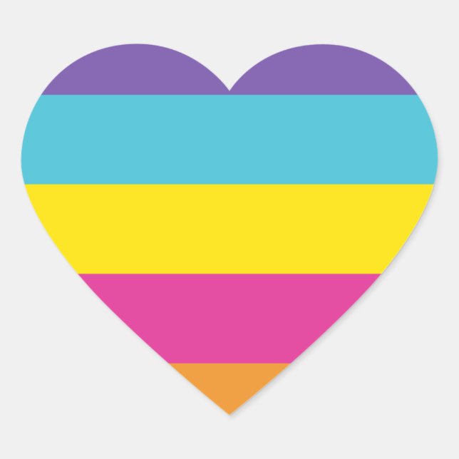 Gender Nonbinary Pride Heart Sticker (Front)