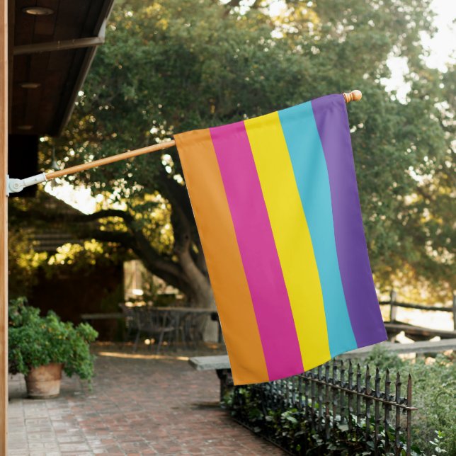 Gender Nonbinary Pride House Flag (In SItu)