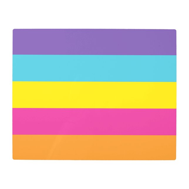Gender Nonbinary Pride Metal Print (Front)