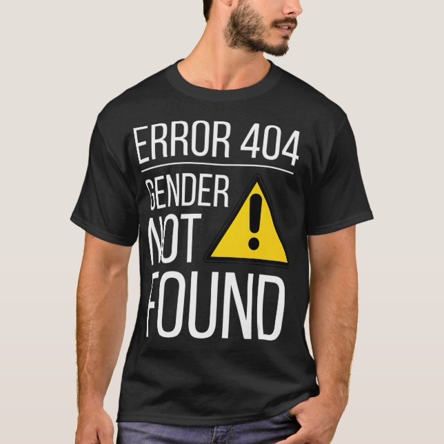 Gender Not Found Agender Nonbinary Gay Queer T-Shirt (Front)