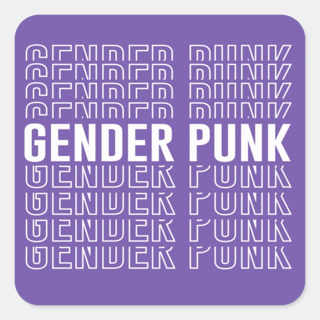 Gender Punk Pattern  Square Sticker (Front)