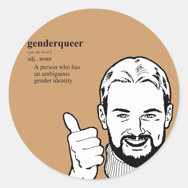 GENDER QUEER CLASSIC ROUND STICKER (Front)