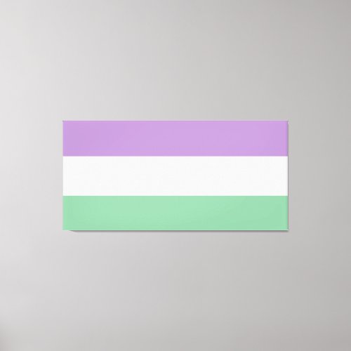 Gender Queer Flag Art Canvas Print