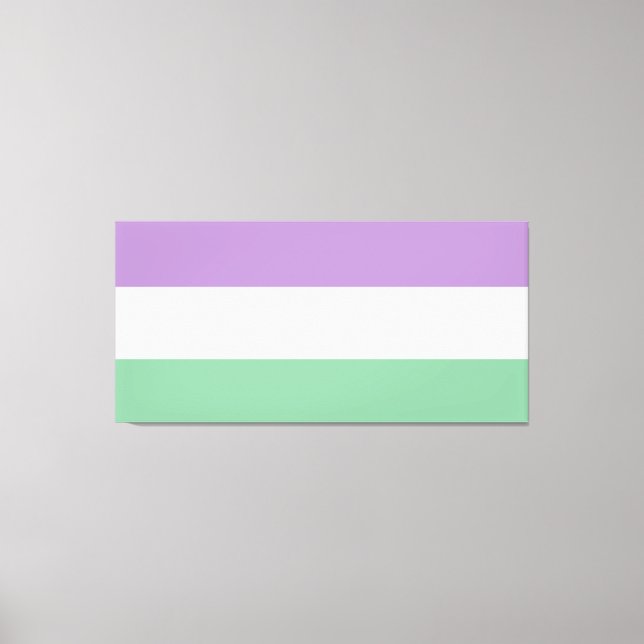 Gender Queer Flag Art Canvas Print (Front)