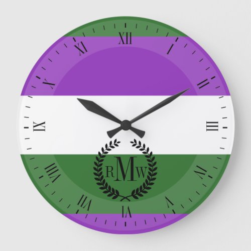 Gender Queer Pride Flag Large Clock