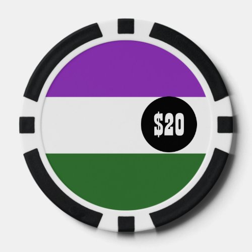 Gender Queer Pride Flag Poker Chips