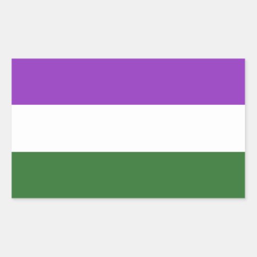 Gender Queer Pride Flag Rectangular Sticker