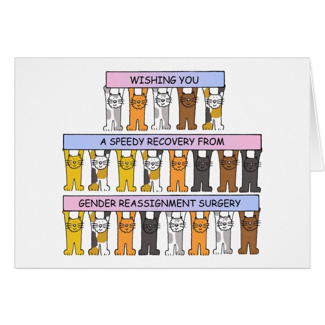 Gender Reassignment Speedy Recovery Cards (Front Horizontal)