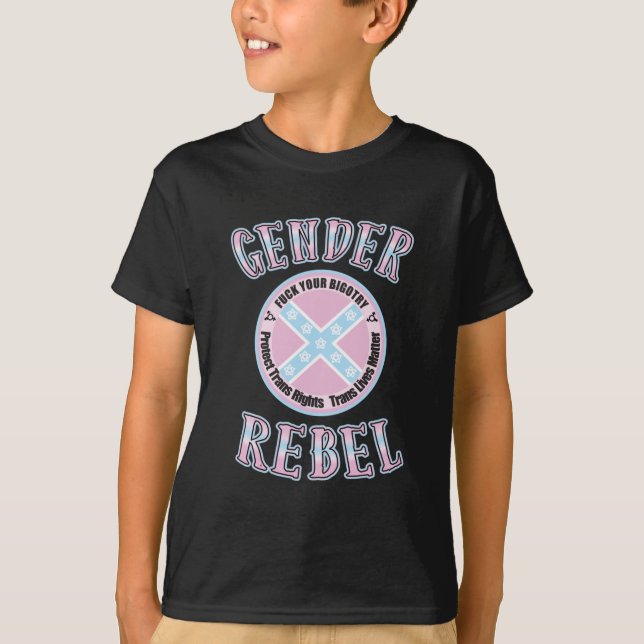 Gender Rebel Sticker  T-Shirt (Front)