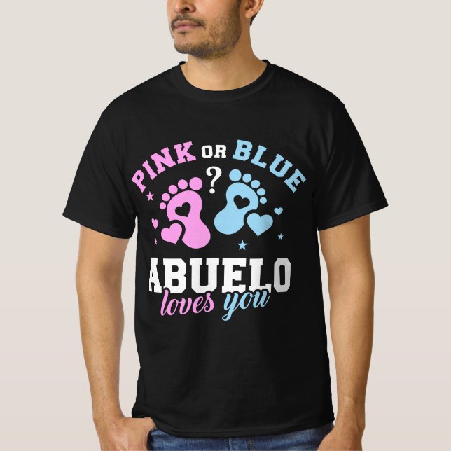 Gender reveal abuelo grandpa  T-Shirt (Front)