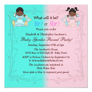 African American Gender Reveal Invitations 7