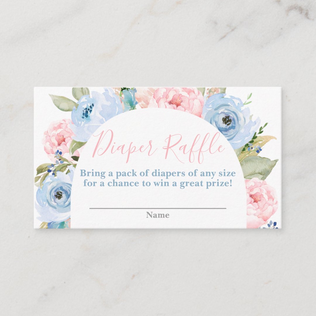 Gender Reveal Arch Diaper Raffle Enclosure Card Zazzle 7418