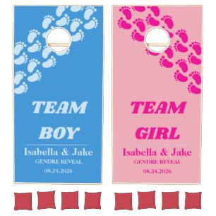 Gender Reveal Baby Footprint Cornhole Set