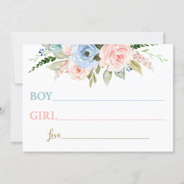 Gender reveal baby name suggestion invitation zazzle