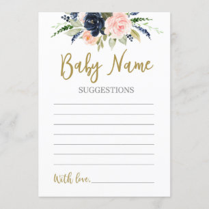 Gender Reveal Baby Name suggestion Invitation