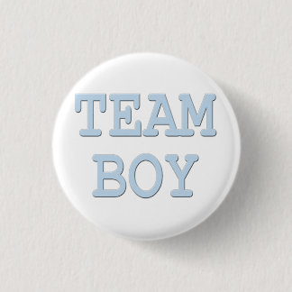 Gender Reveal Baby Party Custom Team Boy Pinback Button