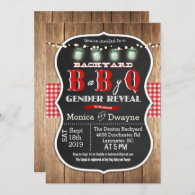 Gender Reveal Baby Q BBQ Invitation