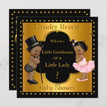 Gender Reveal Baby Shower Boy Or Girl Ethnic Invitation by VintageBabyShop at Zazzle