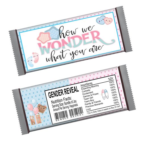 Gender Reveal Baby Shower Candy Bar Wrapper Favors Notepad