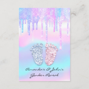 Gender Reveal Baby Shower Girl Feet Unicorn Invitation