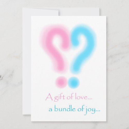 Gender Reveal Baby Shower Invitation
