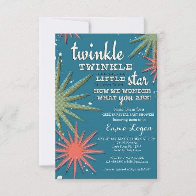 Gender Reveal Baby Shower Invitation (Front)