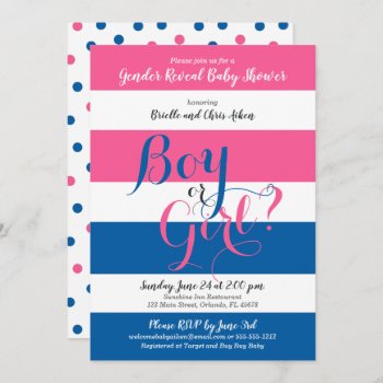 Gender Reveal Baby Shower Invitation by LangDesignShop at Zazzle