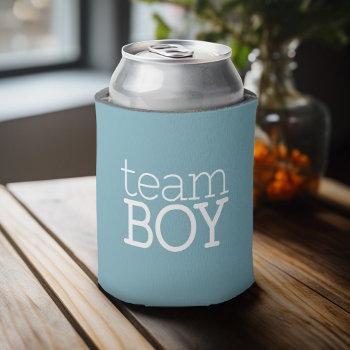 Gender Reveal Baby Shower - Team Blue Boy Can Cooler by MarshBaby at Zazzle