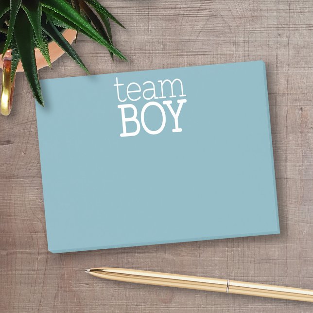 Gender Reveal Baby Shower - Team Blue Boy Post-it Notes (Creator Uploaded)