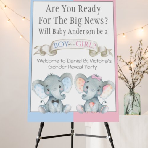 Gender Reveal Baby Shower Welcome Signs