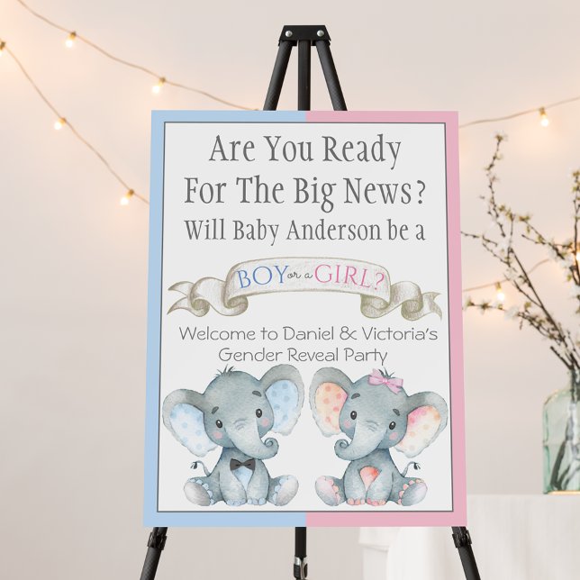 Gender Reveal Baby Shower Welcome Signs (Creator Uploaded)