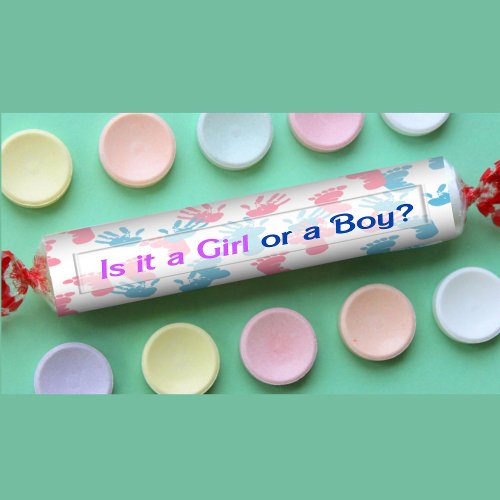Gender Reveal Baby Smartie Candy wrappers Labels