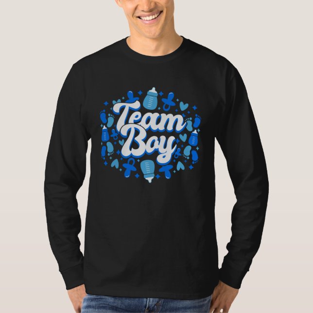 Gender Reveal Babyboy Baby Shower Team Boy T-Shirt (Front)