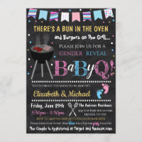 Gender Reveal BabyQ Invitation