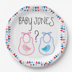 Gender Reveal BabyQ Plates