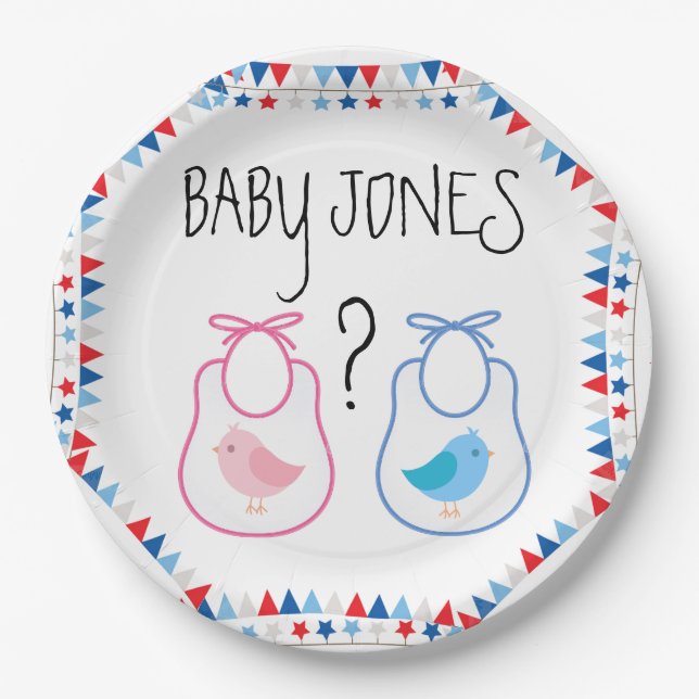 Gender Reveal BabyQ Plates (Front)