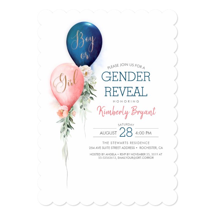 Gender Reveal 5x7 Baby Shower Invitations Shutterfly