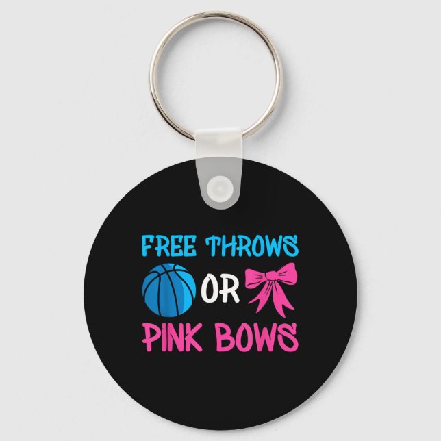 Gender Reveal Basball Quote For A Basball Player Keychain (Front)