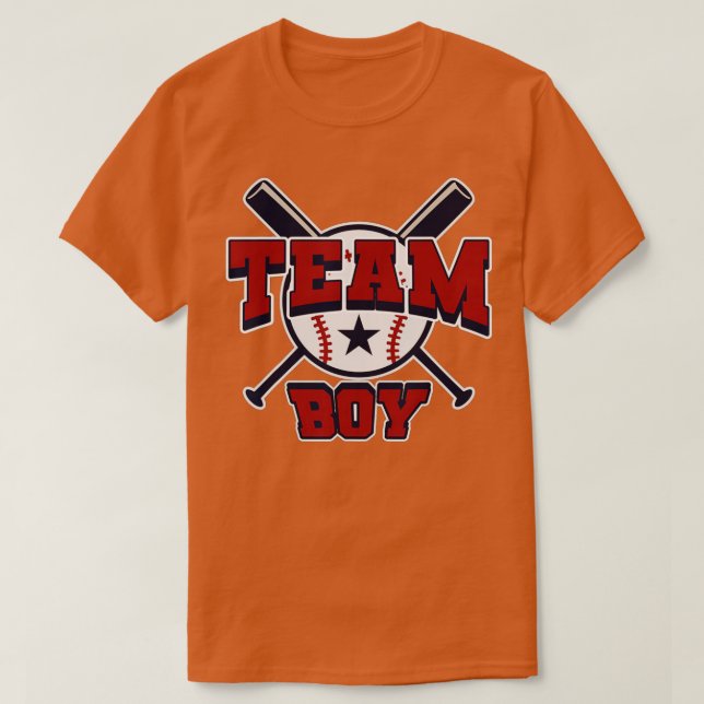 Gender Reveal Baseball Team Boy  T-Shirt (Design Front)